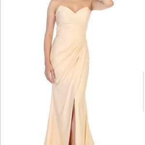 Formal gown champagne color